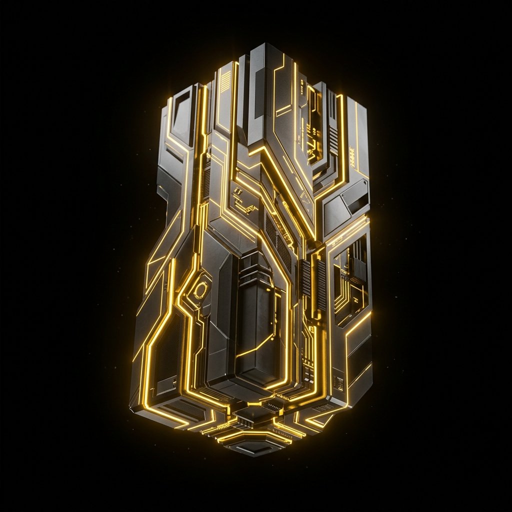 Abstract Golden Monolith